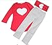 Nizimei Girls Clothing Sets 3 Pcs /Set(Headband + Shirt + Pants) 3-7 T (4T, Red)