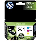 HP 564 Cyan, Magenta & Yellow Original Ink Cartridges, Pack of 3 (N9H57FN#140)