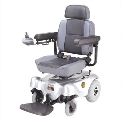 Compact Rear Wheel Drive Power Chair Color: Silver