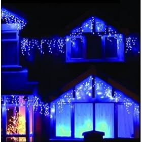 192 Blue and White Connectable Icicle Lights (5 Metres)
