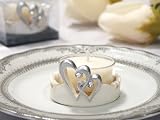 Two Hearts Linked Together As One Candle Holder (Set of 96) - Baby Shower Gifts & Wedding Favors