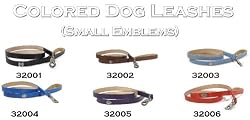 Collegiate Leather and Nylon Dog Leashes