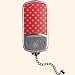 Dusk personal alarm red polka dot