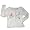 Cool Island - Girls Long Sleeved Henley Style Ribbed Top, White (Size 3T)