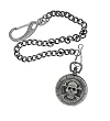 Nemesis Skull Gunmetal Pocket Watch with Chain