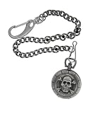 Nemesis Skull Gunmetal Pocket Watch with Chain