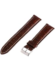 Swiss Watch International 20 MM Chestnut Genuine Crocodile Strap 20BAB02C