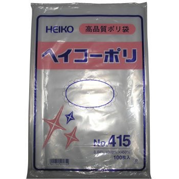ポリエチレン袋0.04mm 0.04×300×450 No.415