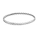 Stackable Twisted Woven Basket Weave Rope Thin Cable Braided Bangle Bracelet For Women Girlfriend .925 Sterling Silver
