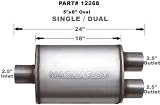 MagnaFlow 12268 Satin Stainless Steel 2.5 Oval Muffler