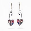 Purple Heart Earrings