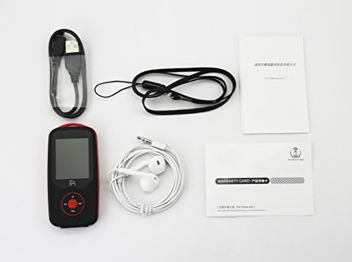 PHtronics 4GB & 50 Hours Playback Bluetooth 4.0 MP3 Lossless Sound Music Player (Supports up to 64GB), Color Red