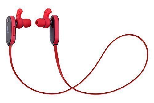Sweat Proof & Water Proof Bluetooth Headphones - Wireless Earbuds for Working Out, Sports, Running, Gym, Exercise - NeoJDX Wingz - Red