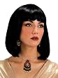 Cleopatra Egyptian Wig Theatre Costumes Accessory Black Medium Length Wig With Bangs Fringe