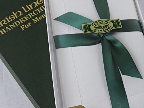 Thomas Ferguson Mens Plain Linen Handkerchiefs Punchspoked (Set of 6)