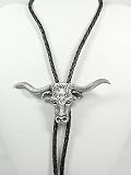 Diamondcut Pewter Longhorn Bolo Tie