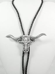 Diamondcut Pewter Longhorn Bolo Tie