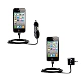 Car and Wall Charger Essential Kit for the Apple iPhone 4S - uses Gomadic TipExchange Technology