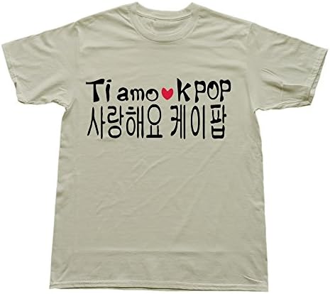 Hoxsin Natural Men's Ti Amo Kpop Geek Casual Tees US Size XXL