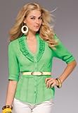 metrostyle Crinkled Chiffon Blouse