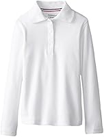 FRENCH TOAST School Uniforms Girls LS Polo with Picot Collar