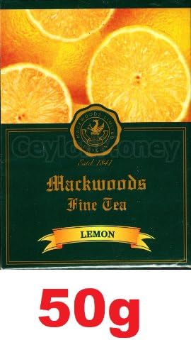 Sri Lanka Ceylon Mackwoods Pure Fine Black Tea Lemon Flavoured Tea Bags 25 50g