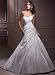 Simple White Taffeta Wedding Gown with Beading
