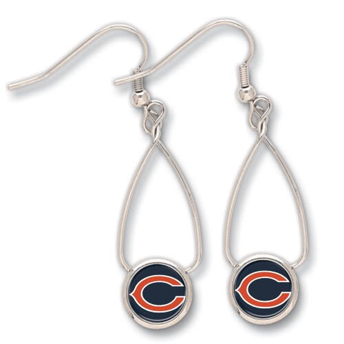 Chicago Bears French Loop Dangle Earrings