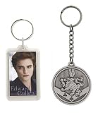 The Twilight Saga: New Moon - Merchandise (Keychain Set - Edward Cullen & Cullen Crest) (Size: 1" x 2")
