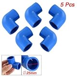 uxcell　パイプアダプター　90°エルボタイプ　PVC-U素材　ブルー　49 x 49 x 32mm　5個入り