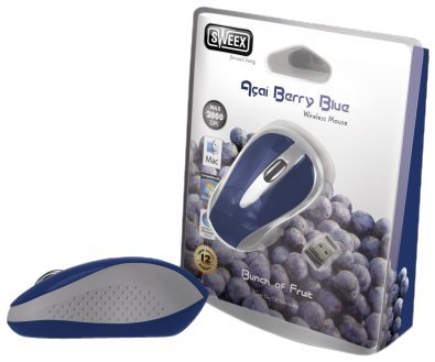 SWEEX Wireless Mouse Acai Berry Blau mit Netzschalter An-/Aus 250 Stunden Dauernutzung 200 Preisvergleich