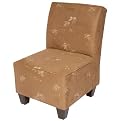 Sueded Palm Welted Chair - Brown