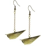 Monserat De Lucca Brass Paper Airplane Earring