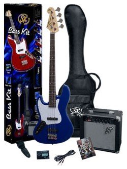 Childrens Toyshop  Musical Instruments : SX BG2K LH LPB w/BA1565 Left Handed Bass Guitar Package w/Bass Amp Carry Bag, Instructional DVD and Strap