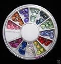 60pcs Mix Colour Heart Shape Nail Art Beads