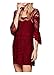 CA Fashion Women's Twinset Square Neck 3/4 Sleeve Lace Dress Lining Include