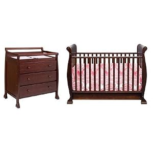 Anastasia Two Piece Convertible Crib Set in Espresso