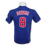 Majestic Chicago Cubs #8 Andre Dawson Royal Blue Hall Of Fame Player T-shirt (X-Large)