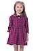 Bonny Billy Girl's Child Ruffled Neck Long Sleeve Plaid Swing Skirt Dress