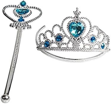 Hhying Demarkt Frozen Princess Cosplay Crown Magic Wand 2pcs/set Blue