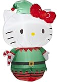 Hello Kitty 3' Christmas Lighted Airblown Inflatable Yard Decoration by Gemmy