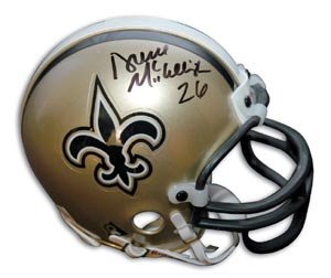Deuce McAllister Signed Saints Mini Helmet