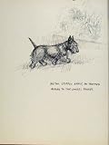 TROTTING DOG HOUND PET SKETCH DRAWING PRINT OLD ART