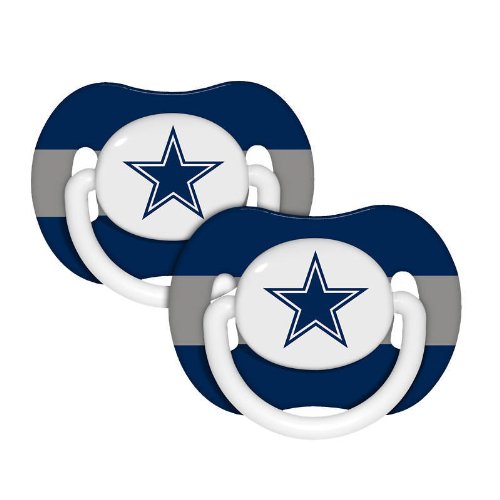 Sports Pacifiers 2 Pack Safe BPA Free (Dallas Cowboys)
