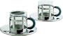 Alessi Set of Demitasse with Saucers
