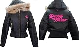 Rocawear - ROCAWEAR JUNIORS HOODED BOMBER JACKET BLACK FUSCHIA HOODED COAT