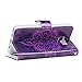 Galaxy S7 Edge Case,CASELAND [Premium Flip] PU Leather Wallet Stand Protective Cover Case for Samsung Galaxy S7 Edge - Purple Flower
