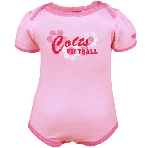 NFL Infant/Toddler Girls' Indianapolis Colts Two Pack Bodysuit (Team Color, 3-6M)