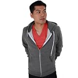 American Apparel MT497 Salt and Pepper Zip Hoodie