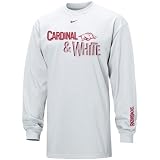 Nike Arkansas Razorbacks White Color Graphics Long Sleeve T-shirt